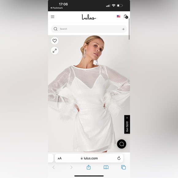 Lulus Marvelous Energy White Sequin Mesh Long Sleeve Mini Dress - Picture 4 of 8